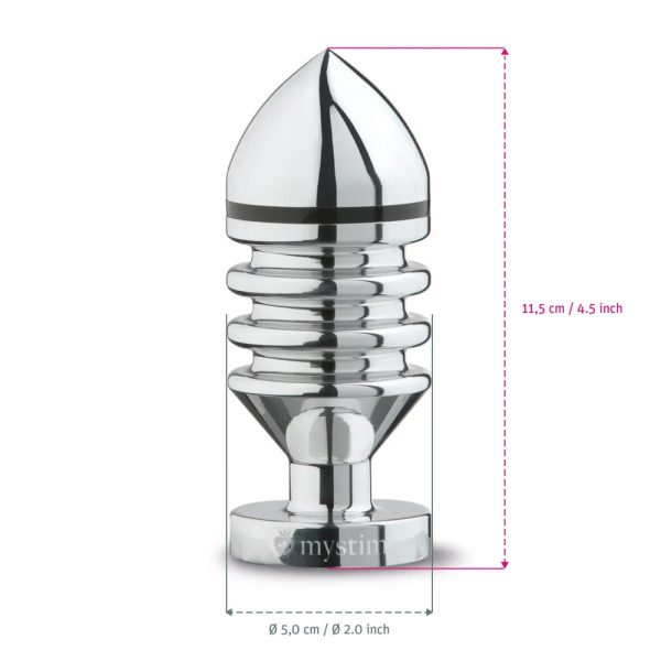 MyStim Hector Helix Large Aluminium Butt Plug BondageBox UK