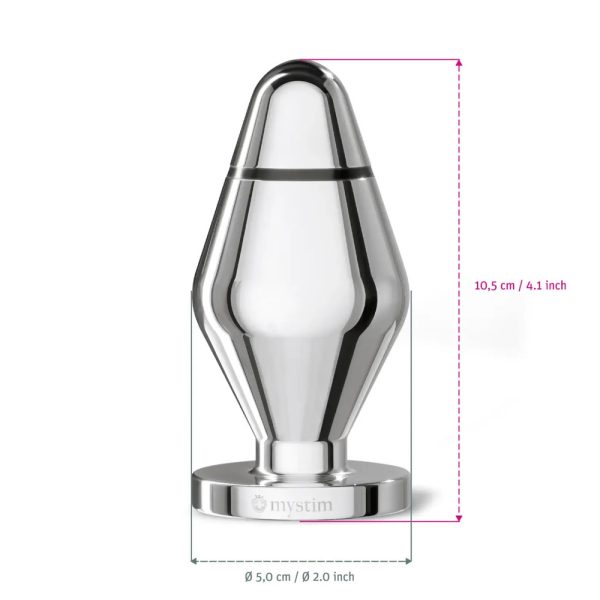 MyStim Large John Metal Butt Plug BondageBox UK