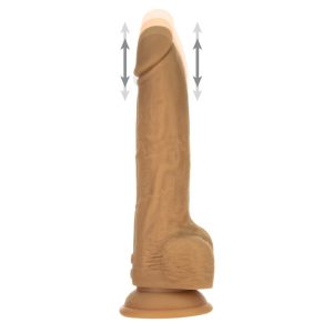 Naked Attraction 9 Inch Thrusting Dildo Caramel BondageBox UK