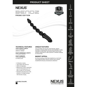 Nexus Bendz Vibrating Anal Probe BondageBox UK