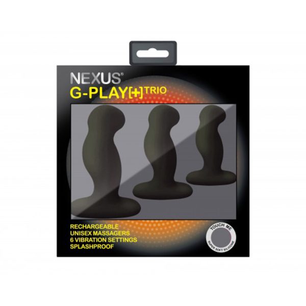 Nexus G Play Trio Vibrating Prostate Massagers Black BondageBox UK
