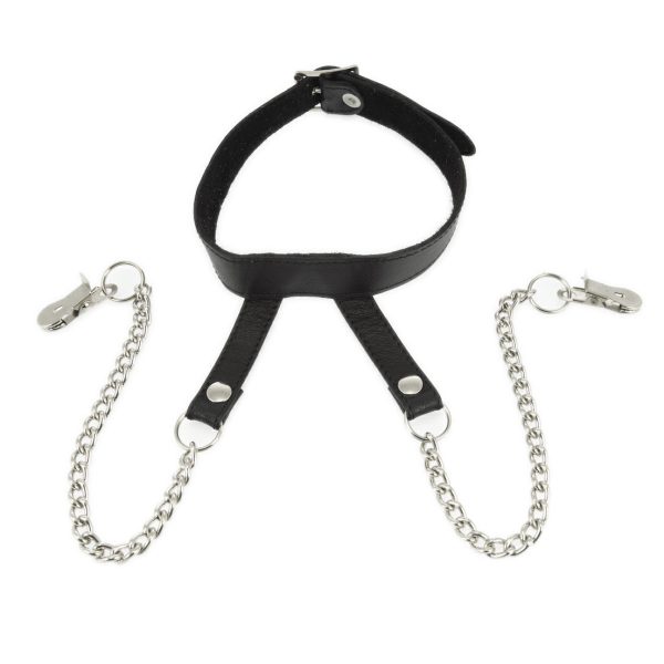 Nipple_Clamps_With_Neck_Collar_BondageBox_x2 Nipple Clamps With Neck Collar BondageBox UK