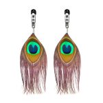 Nipple Clamps With Peacock Feather Trim BondageBox UK