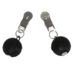 Nipple Clamps With Round Black Weights BondageBox UK