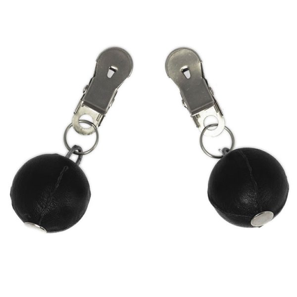 Nipple_Clamps_With_Round_Black_Weights_BondageBox_x2 Nipple Clamps With Round Black Weights BondageBox UK