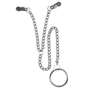 Nipple Clamps With Scrotum Ring BondageBox UK
