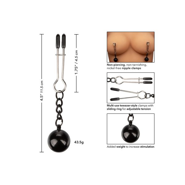 Nipple Grips Weighted Tweezer Nipple Clamps BondageBox UK
