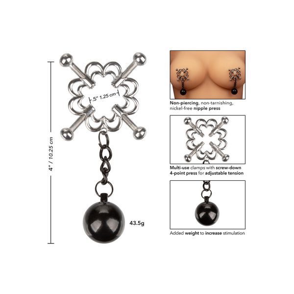 Nipple Grips 4 Point Weighted Nipple Press BondageBox UK