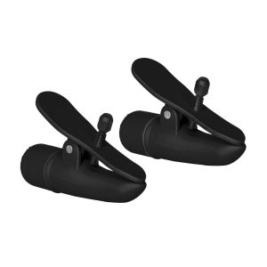 Nipplettes Vibrating Black Nipple Clamps BondageBox UK