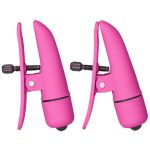 Nipplettes Vibrating Pink Nipple Clamps Adjustable BondageBox UK