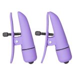 Nipplettes Virbrating Adjustable Purple Nipple Clamps BondageBox UK
