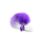 Nixie Metal Butt Plug With Ombre Tail Purple BondageBox UK