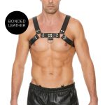 Ouch Chest Bulldog Harness Black Large to Xlarge BondageBox UK