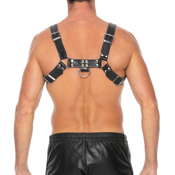 Ouch Chest Bulldog Harness Black Large to Xlarge BondageBox UK
