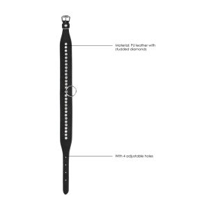 Ouch Diamond Studded Collar With Leash BondageBox UK