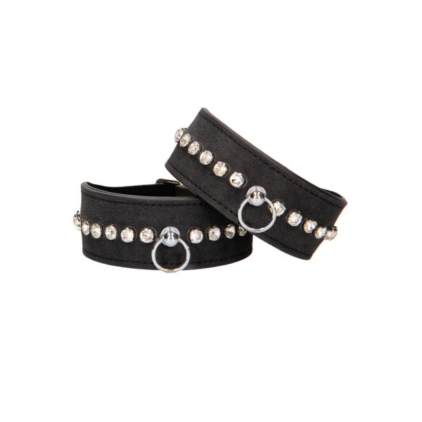 Ouch Diamond Studded Wrist Cuffs BondageBox UK