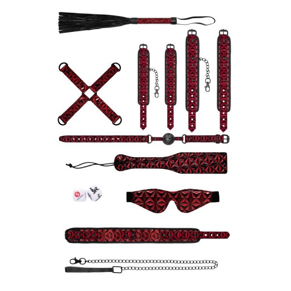 Ouch Luxury Bondage Kit Burgandy BondageBox UK