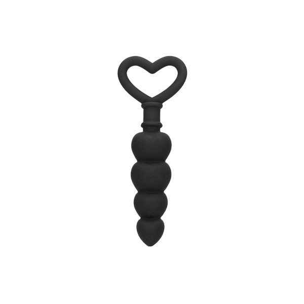 Ouch Silicone Anal Love Beads Black BondageBox UK