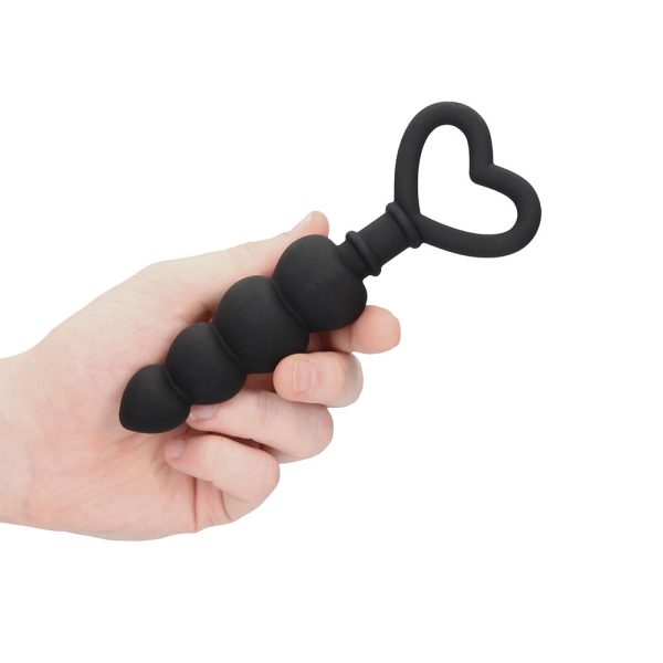 Ouch Silicone Anal Love Beads Black BondageBox UK