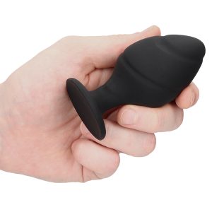 Ouch Silicone Swirled Butt Plug Set Black BondageBox UK