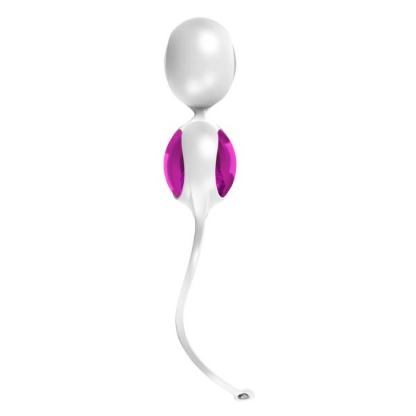 Ovo L1 Silicone Love Balls Waterproof White And Light Violet BondageBox UK