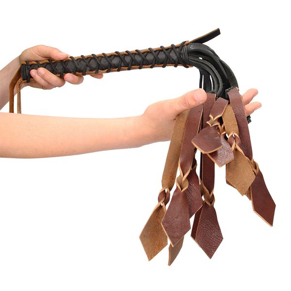 Pain Medieval 12 Tails Italian Leather Whip BondageBox UK