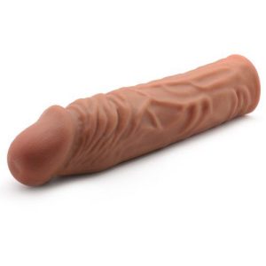 Penis Extender 7.4 Inches Flesh Brown BondageBox UK