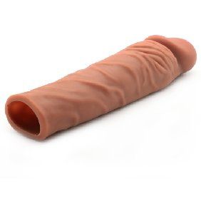 Penis Extender 7.4 Inches Flesh Brown BondageBox UK