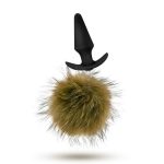 Pom Plugs Brown Fur Pom Pom Butt Plug BondageBox UK