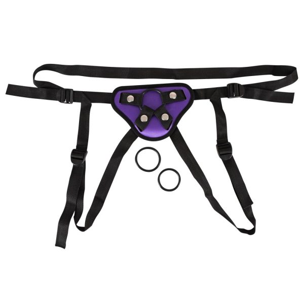 Purple And Black Universal Harness Strap On BondageBox UK