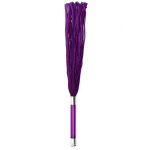Purple Suede Flogger With Glass Handle And Crystal BondageBox UK
