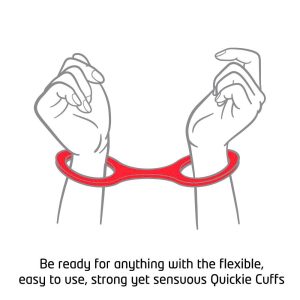 Quickie Cuffs Large Red Ankle Or Wrist Cuffs BondageBox UK