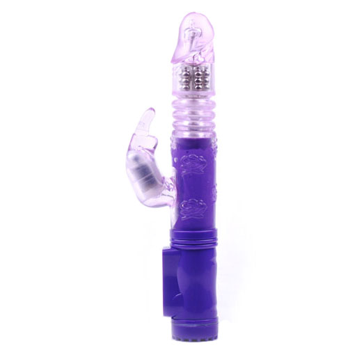 Rabbit Vibrator With Thrusting Motion Purple BondageBox UK
