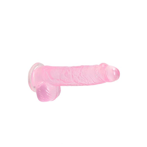 RealRock 6 Inch Pink Realistic Crystal Clear Dildo BondageBox UK