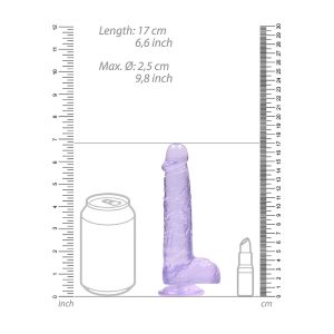 RealRock 6 Inch Purple Realistic Crystal Clear Dildo BondageBox UK