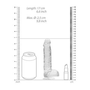 RealRock 6 Inch Transparent Realistic Crystal Clear Dildo BondageBox UK