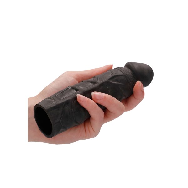 RealRock 7 Inch Penis Sleeve Black BondageBox UK