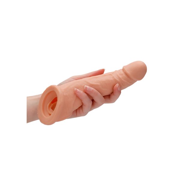 RealRock 8 Inch Penis Sleeve Flesh Pink BondageBox UK