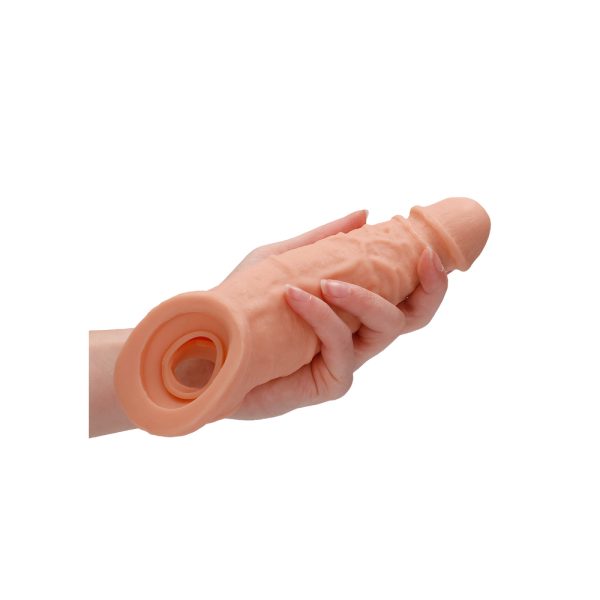 RealRock 9 Inch Penis Sleeve Flesh Pink BondageBox UK