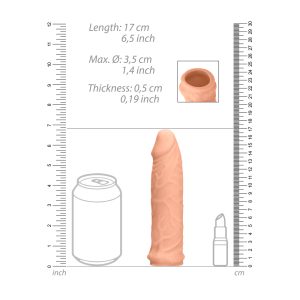 Realrock 6 Inch Penis Sleeve Flesh Pink BondageBox UK