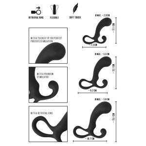 Rebel Mens Gear 3 Piece Prostate Plug Set BondageBox UK