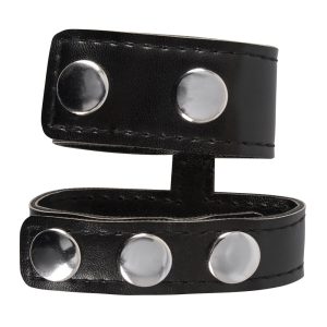 Rebel Mens Gear Cock Strap With Ball Stretcher BondageBox UK