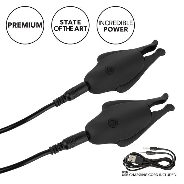 Rechargeable Nipplettes Vibrating Nipple Clamps BondageBox UK