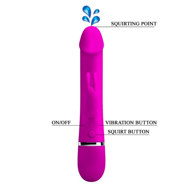 Rechargeable Squirting Rabbit Vibrator BondageBox UK