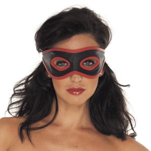 Red And Black Leather Mask BondageBox UK