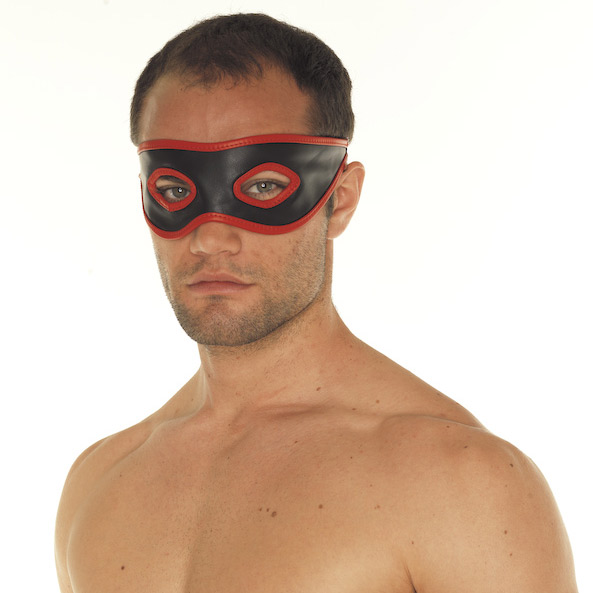 Red And Black Leather Mask BondageBox UK