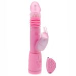 Remote Control Thrusting Rabbit Pearl Vibrator BondageBox UK