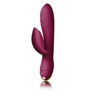 Rocks Off Everygirl Burgundy Rechargeable Rabbit Vibrator BondageBox UK