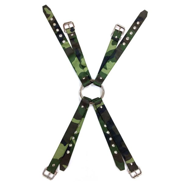 Rouge Army Camouflage Chest Harness BondageBox UK