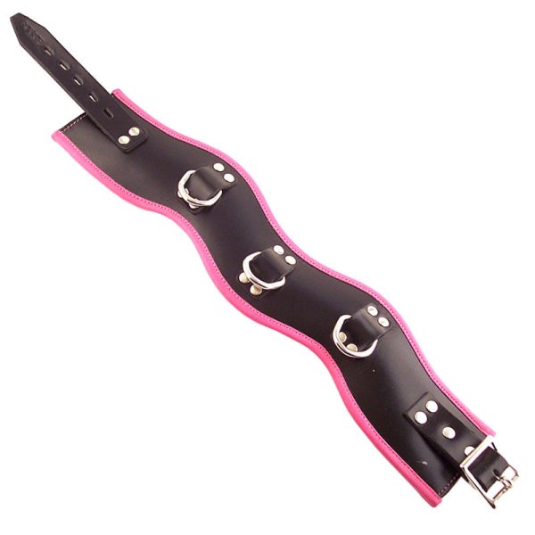 Rouge Garments Black And Pink Padded Posture Collar BondageBox UK